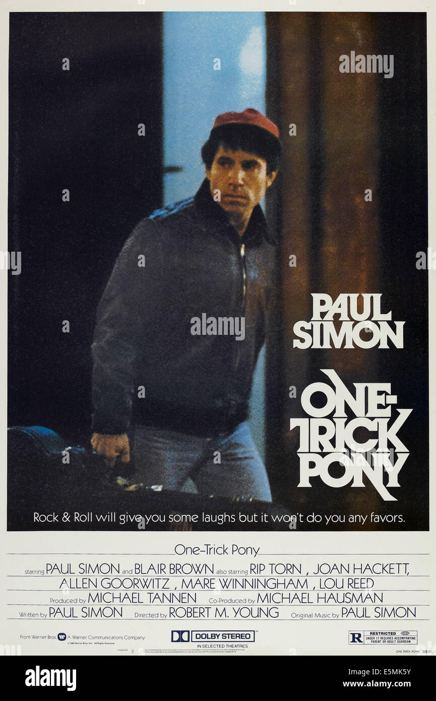 Poney un truc, de nous poster art, Paul Simon, 1980. © Warner Brothers/avec la permission d'Everett Collection Banque D'Images
