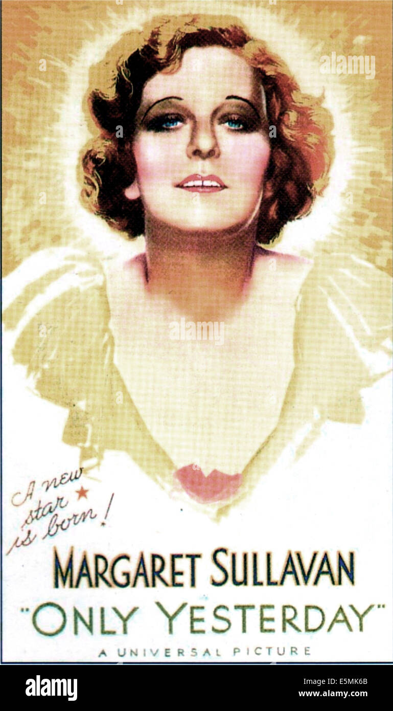 Hier encore, de nous poster, Margaret Sullavan, 1933 Banque D'Images