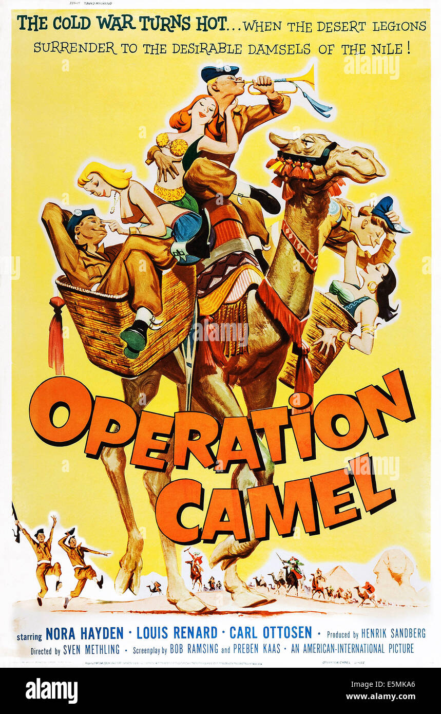 CAMEL, opération (aka SOLDATERKAMMERATER PA VAGT), US poster art, 1960 Banque D'Images