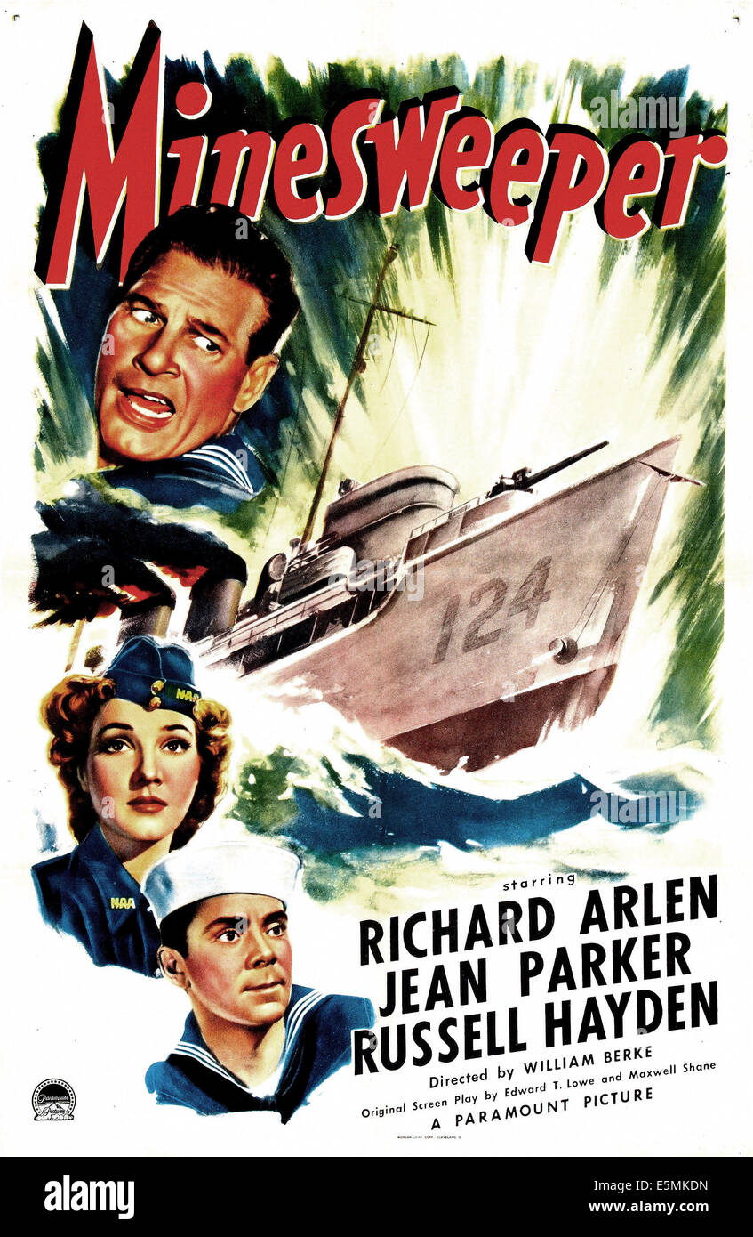 Nous, dragueur, de haut de l'affiche : Richard Arlen, Jean Parker, Russell Hayden, 1943 Banque D'Images