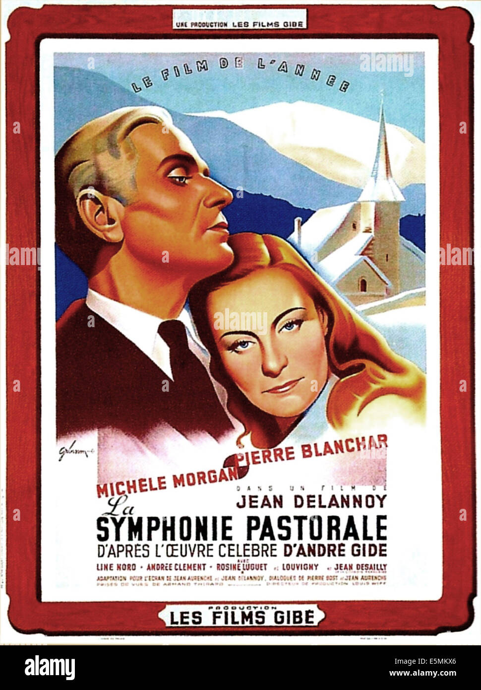 Symphonie pastorale, la Symphonie pastorale (aka), français, de l'affiche à partir de la gauche : Pierre Blanchar, Michele Morgan, 1946 Banque D'Images