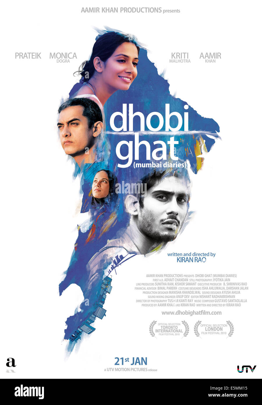 MUMBAI DIARIES, (aka DHOBI GHAT), Indian poster art, 2010 Banque D'Images