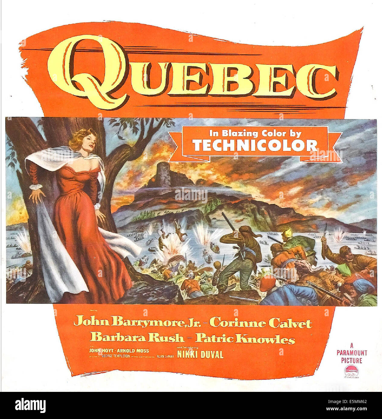 Québec, de nous poster art, 1951. Banque D'Images