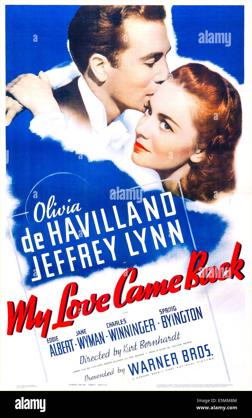 Mon amour est revenu, de nous poster, Jeffrey Lynn, Olivia de Havilland, 1940 Banque D'Images