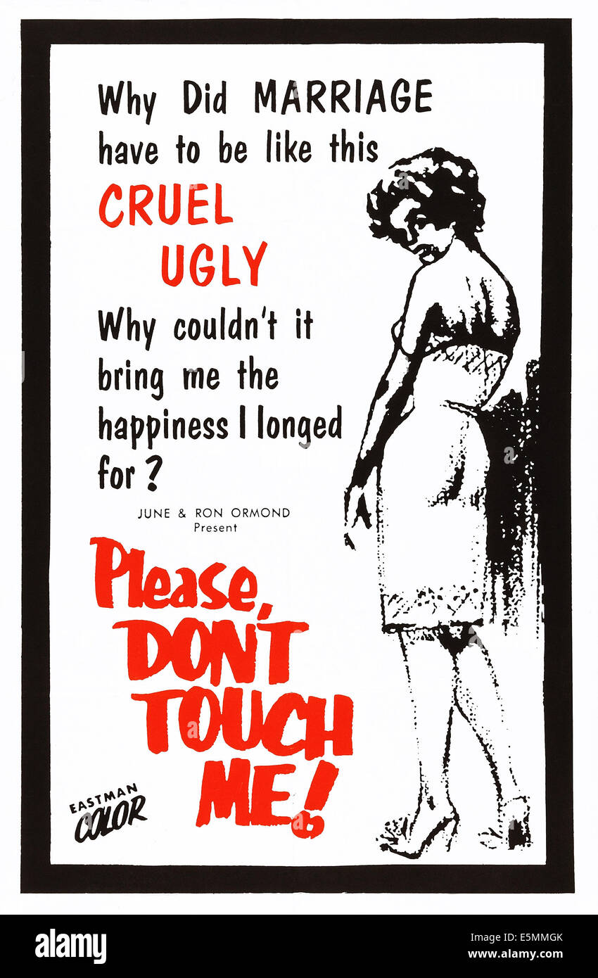 Veuillez NE PAS ME TOUCHER, de nous poster, 1963 Banque D'Images