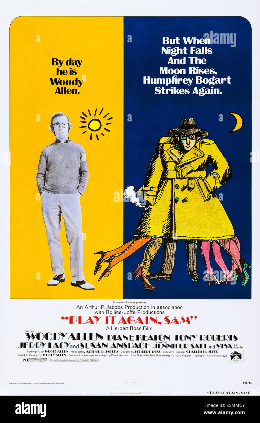 PLAY IT AGAIN, SAM, de nous poster, Woody Allen, 1972 Banque D'Images