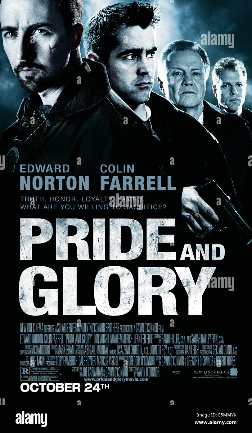 L'orgueil et la gloire, de gauche : Edward Norton, Colin Farrell, Jon Voight, Noah Emmerich, 2008. ©New Line Cinema/avec la permission d'Everett Banque D'Images