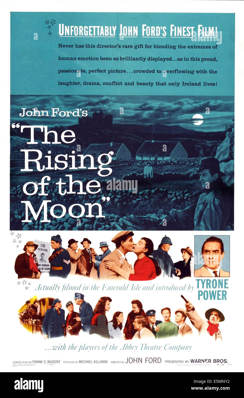 La montée de la lune, en bas à droite : Tyrone Power sur nous l'affiche, 1957, ©Warner Bros Pictures/avec la permission d'Everett Collection Banque D'Images