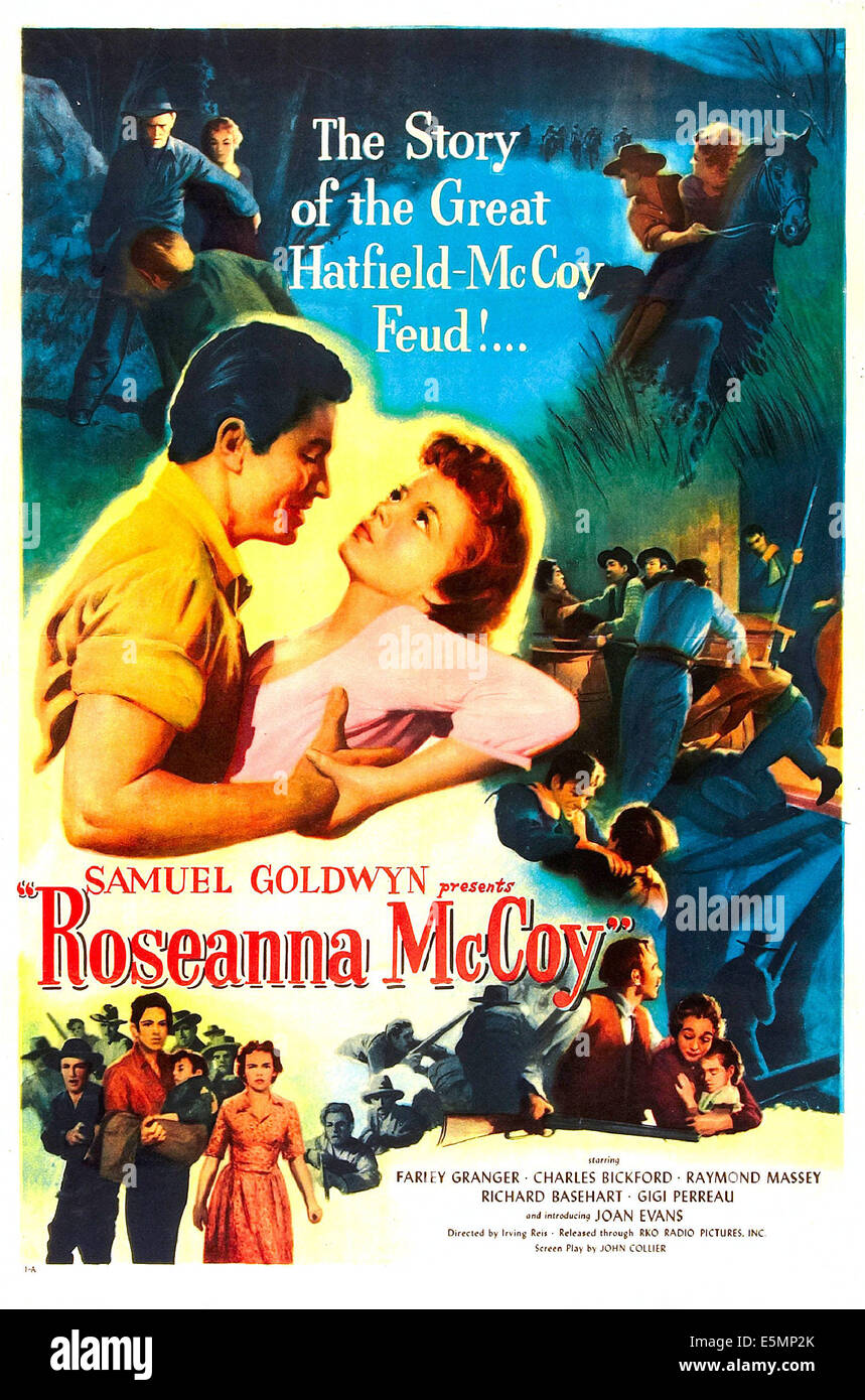 ROSEANNA McCOY, de nous poster, Farley Granger, Joan Evans, 1949 Banque D'Images