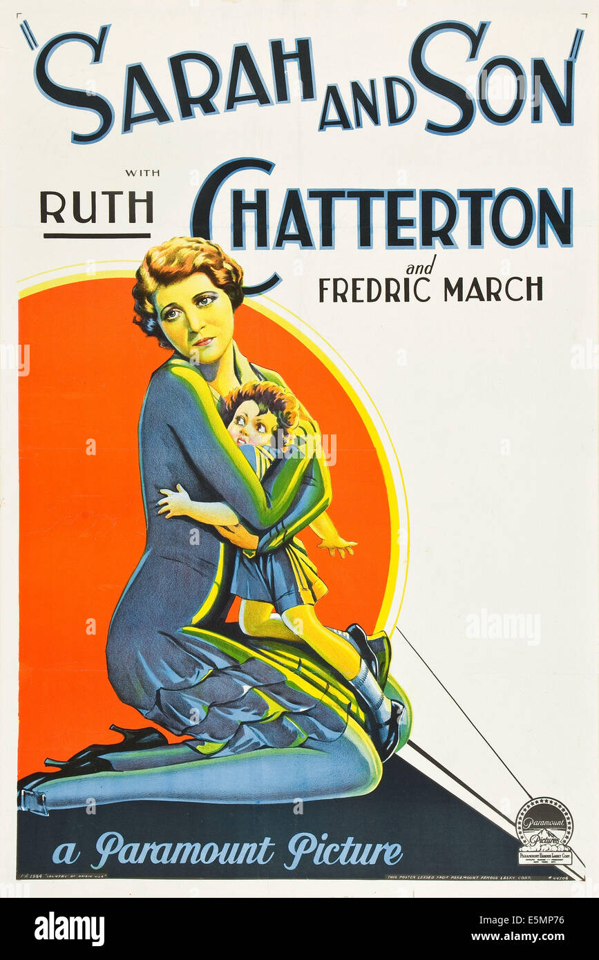SARAH ET SON FILS, de nous poster art, de gauche : Ruth Chatterton, Douglas Scott, 1930 Banque D'Images
