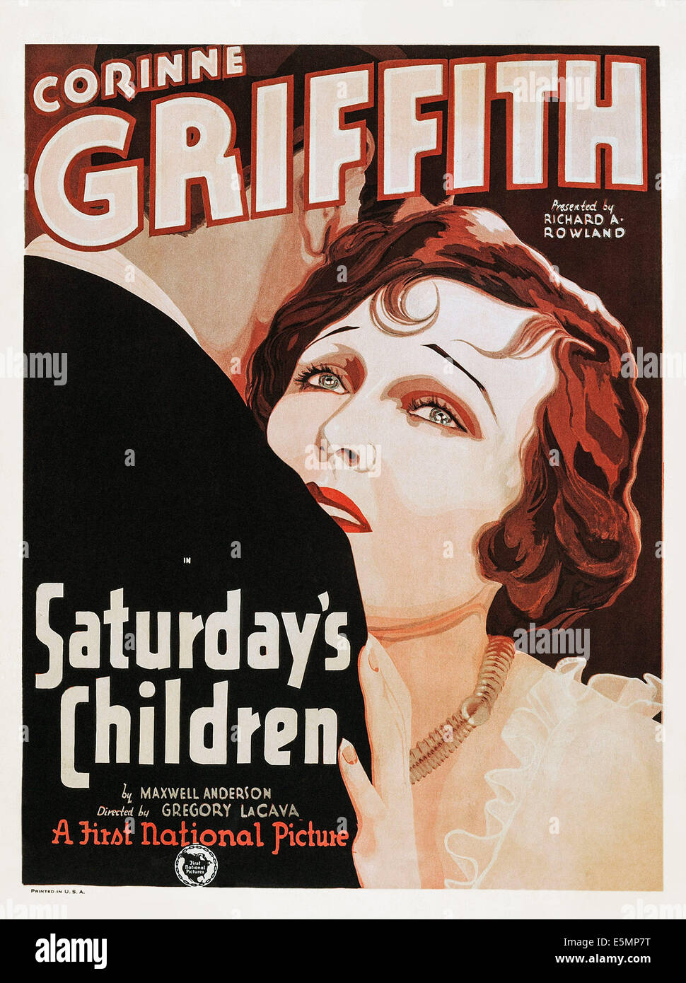 Samedi, les enfants de l'art, l'affiche US Corinne Griffith, 1929 Banque D'Images