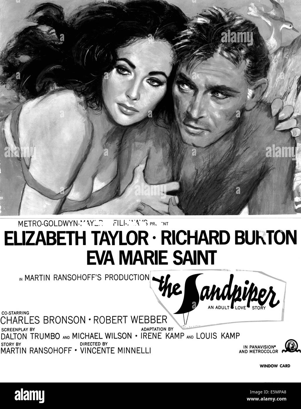 Le Sandpiper, à partir de la gauche : Elizabeth Taylor, Richard Burton, 1965 Banque D'Images