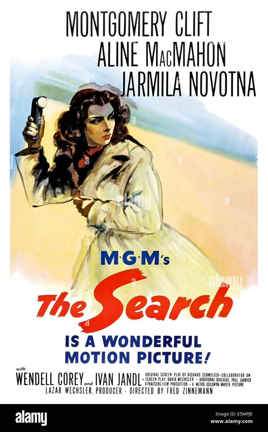 La recherche, 1948. Banque D'Images