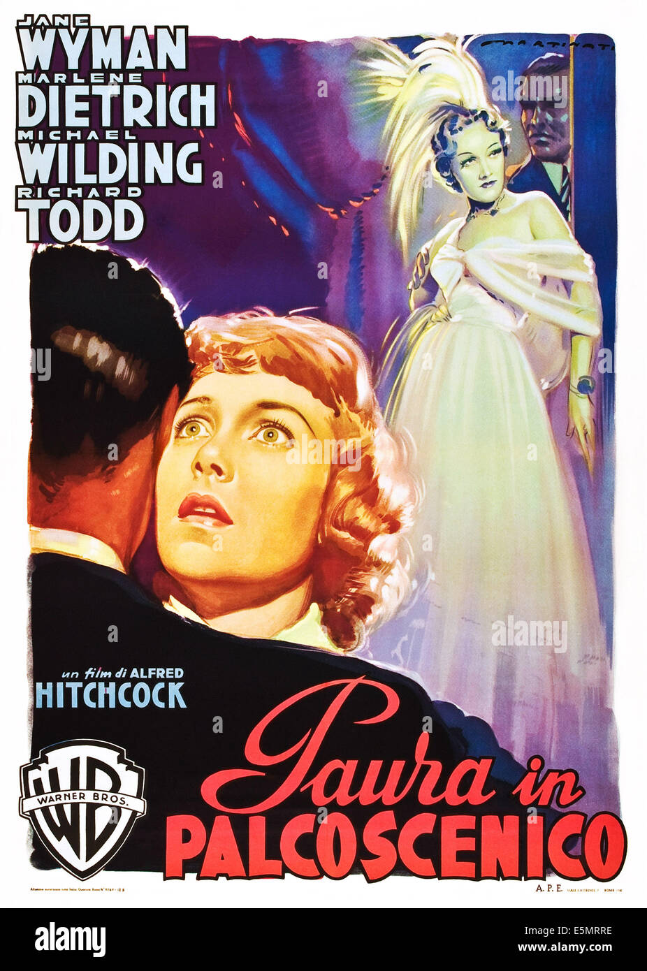 Le TRAC (alias TABU PALCOSCENICO), Jane Wyman, Marlene Dietrich, Italien (l'affiche), 1950. Banque D'Images