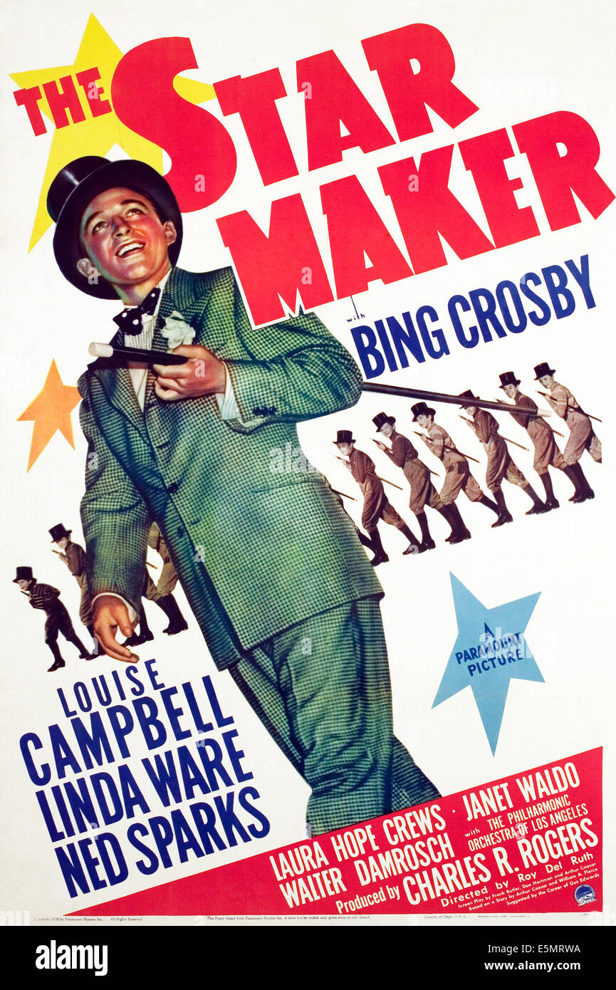 La STAR MAKER, Bing Crosby, 1939. Banque D'Images
