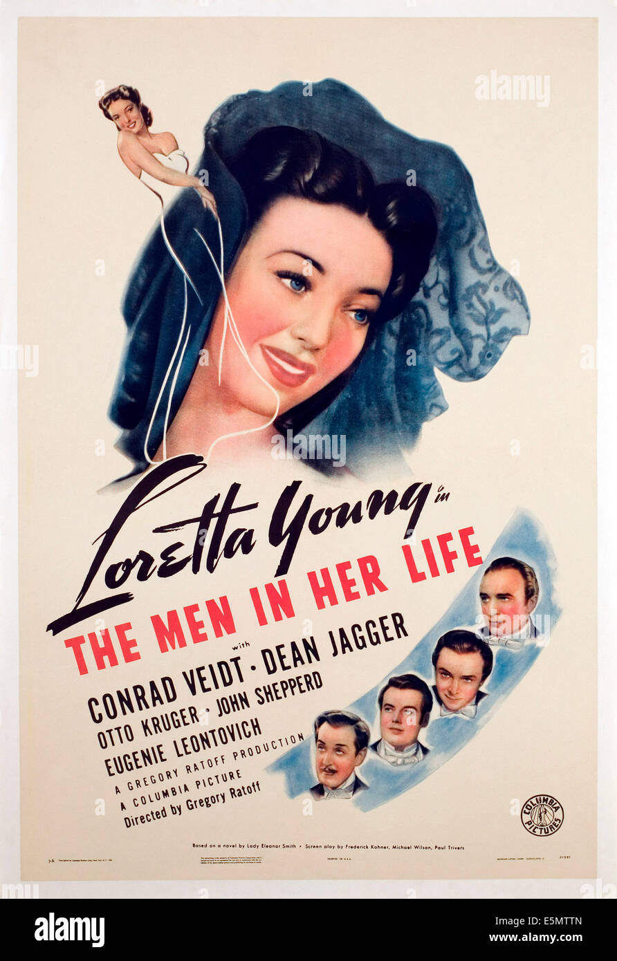 Les hommes de sa vie, Loretta Young, Conrad Veidt, Dean Jagger, John Shepperd, Otto Kruger, 1941. Banque D'Images