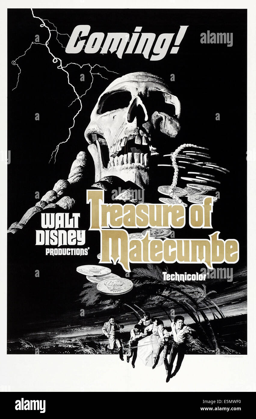 Trésor DE MATECUMBE, poster, 1976 US Banque D'Images