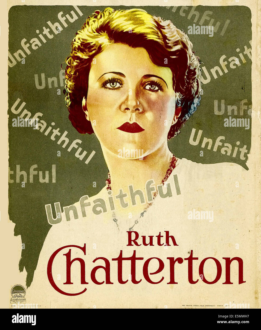 Infidèle, Ruth chatterton sur la fenêtre carte, 1931. Banque D'Images