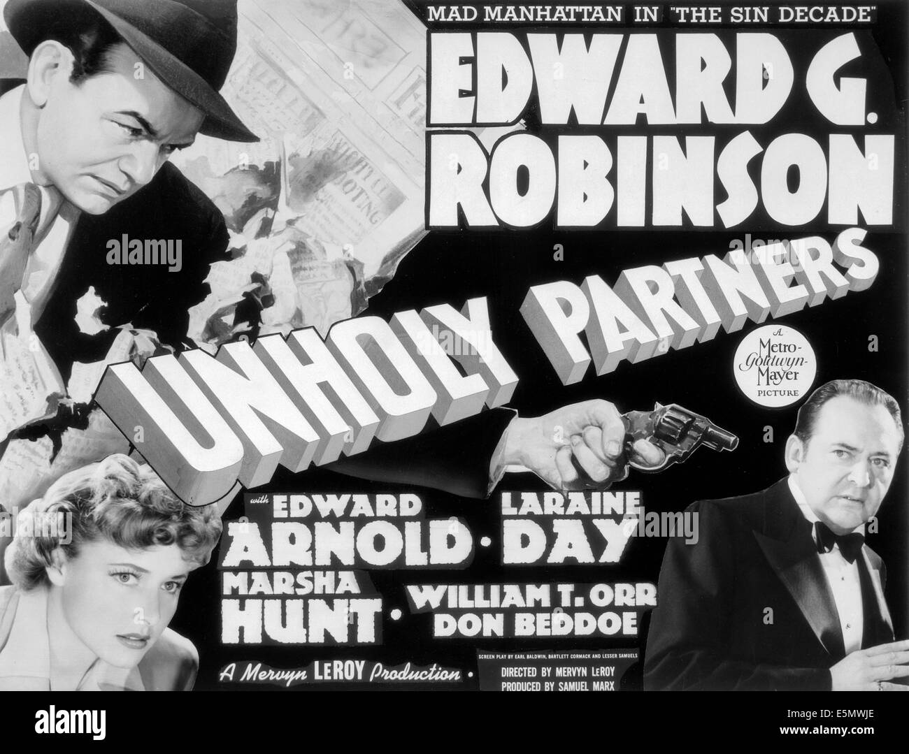 Partenaires impie, Edward G. Robinson, Laraine Day, Edward Arnold, 1941 Banque D'Images