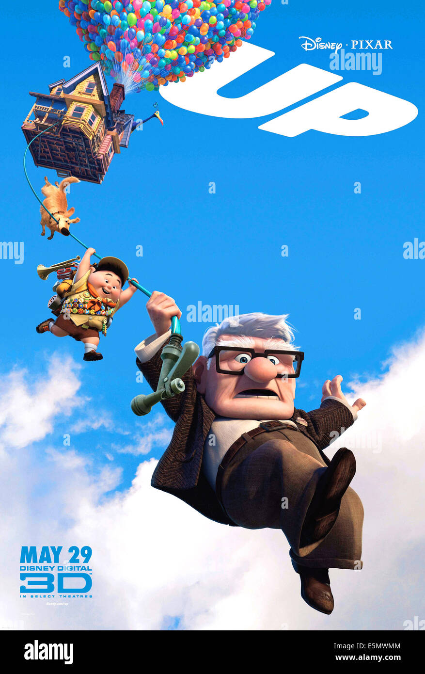 Le haut, de la gauche : creusé, Russell, Carl (voix : Edward Asner), 2009. ©Walt Disney Co./avec la permission d'Everett Collection Banque D'Images