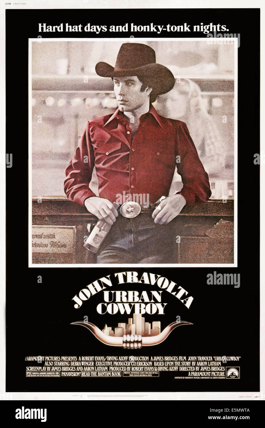 Nous, Urban Cowboy poster art, John Travolta, 1980. © Paramount/avec la permission d'Everett Collection Banque D'Images