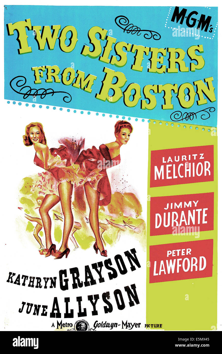 Deux SŒURS DE BOSTON, US, de l'affiche à partir de la gauche : June Allyson, Kathryn Grayson, 1946 Banque D'Images
