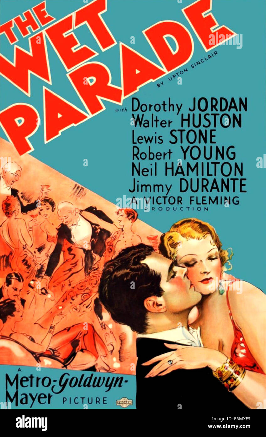 Le défilé humide, de gauche sur nous l'affiche : Neil Hamilton, Myrna Loy, 1932 Banque D'Images