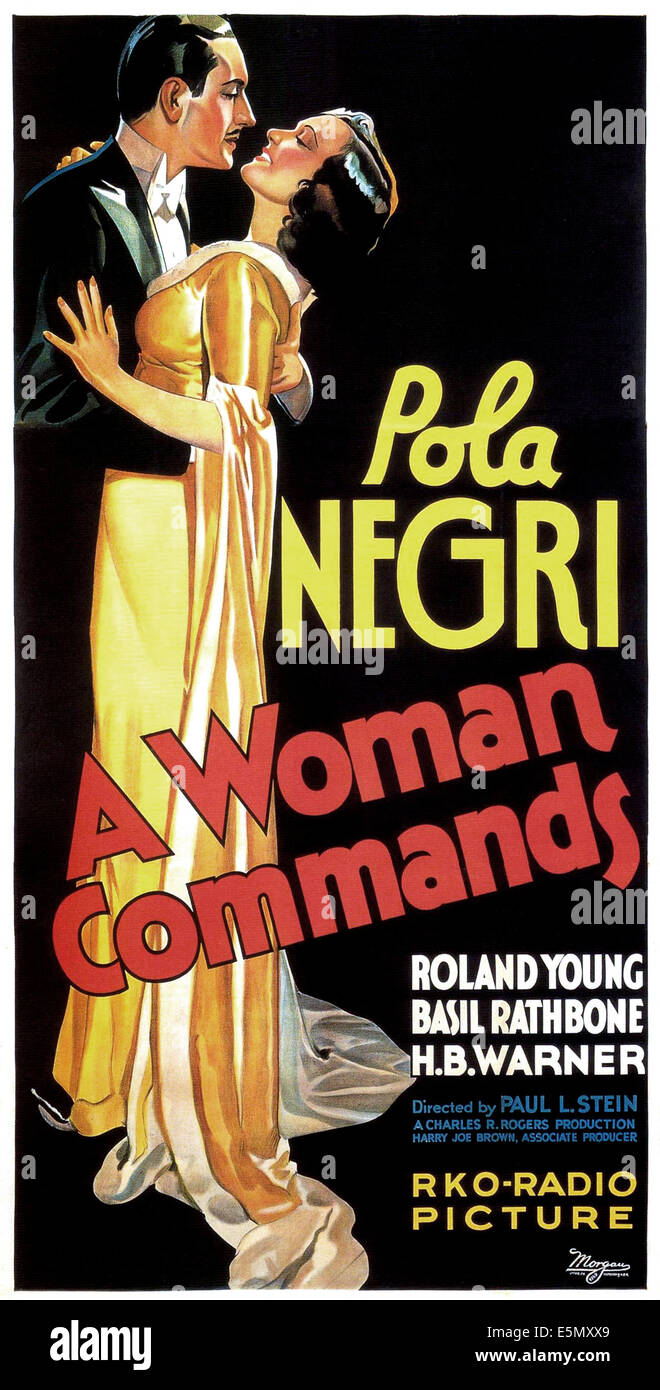 Les commandes d'une femme, de gauche, Basil Rathbone, Pola Negri, 1932 Banque D'Images