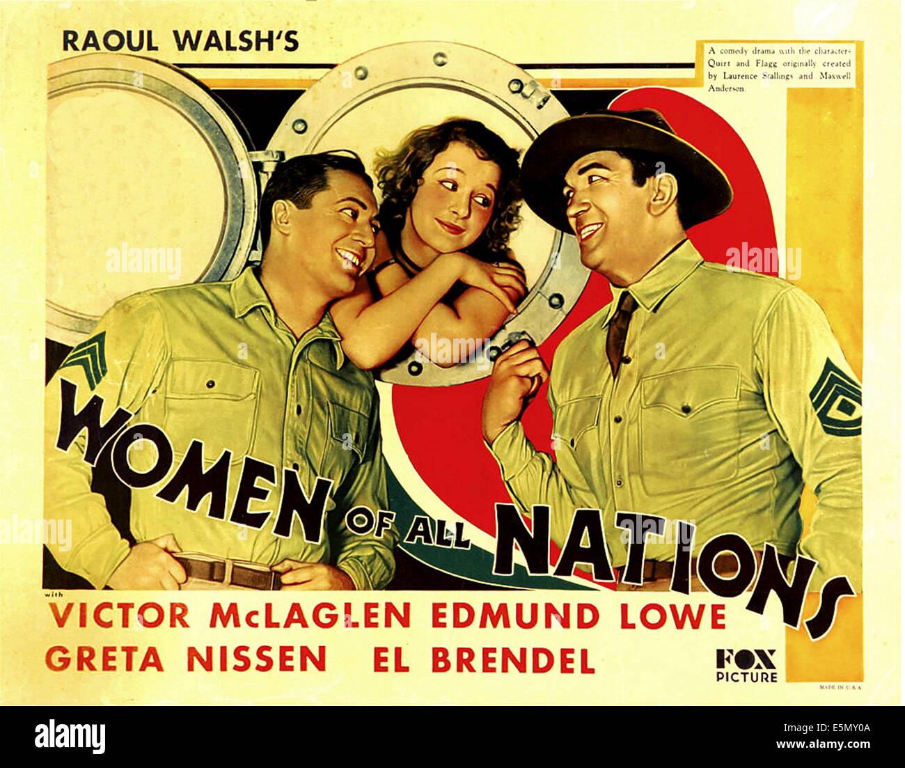 Les femmes de toutes les nations, à partir de la gauche : Edmund Lowe, Greta Nissen, Victor McLaglen, 1931, TM et copyright ©20th Century Fox Film Banque D'Images Les femmes de toutes les nations, à partir de la gauche : Edmund Lowe, Greta Nissen, Victor McLaglen, 1931, TM et copyright ©20th Century Fox Film Banque D'Images