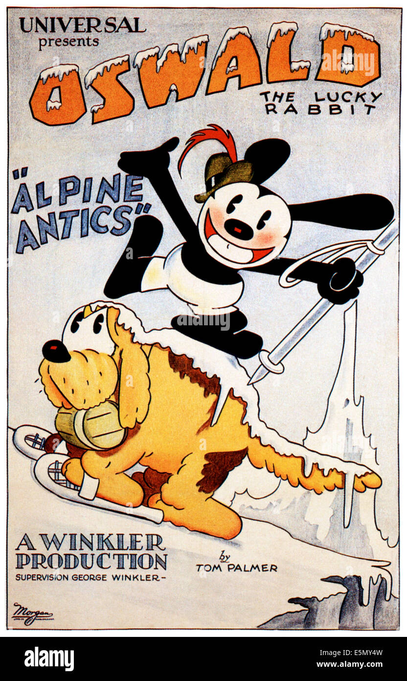 Singeries ALPINE, haut : Oswald le lapin chanceux, 1929 Banque D'Images