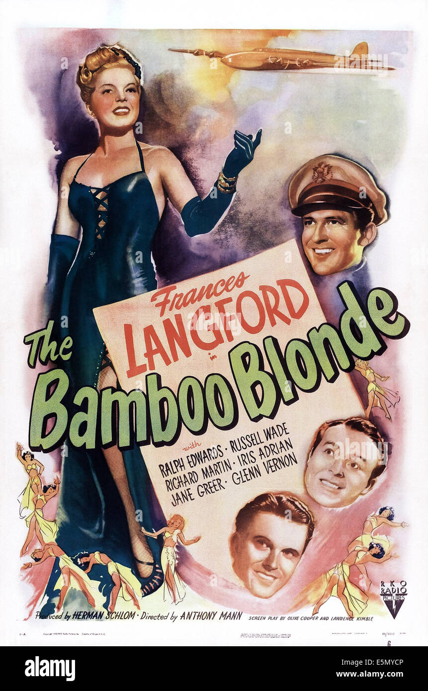 La blonde en bambou, de nous poster art, à gauche : Frances Langford, 1946. Banque D'Images