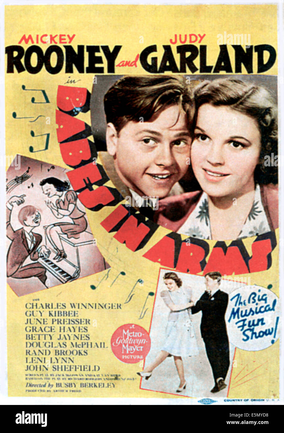 BABES IN ARMS, haut de gauche : Mickey Rooney, Judy Garland, en bas de gauche à droite : Judy Garland, Mickey Rooney, 1939. Banque D'Images