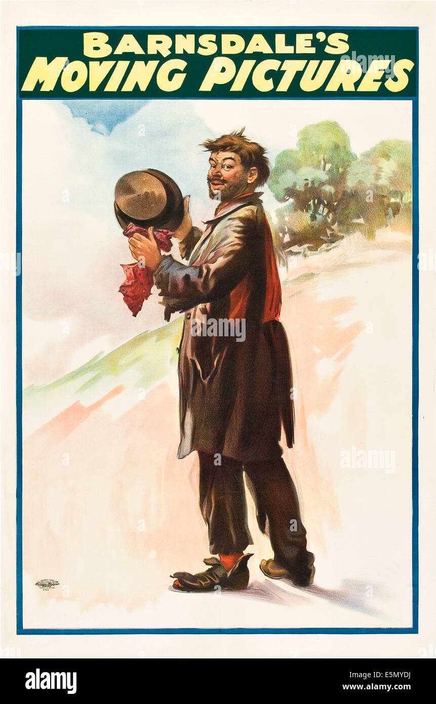 Le BARNSDALE'S MOVING IMAGES, de nous poster, 1905 Banque D'Images