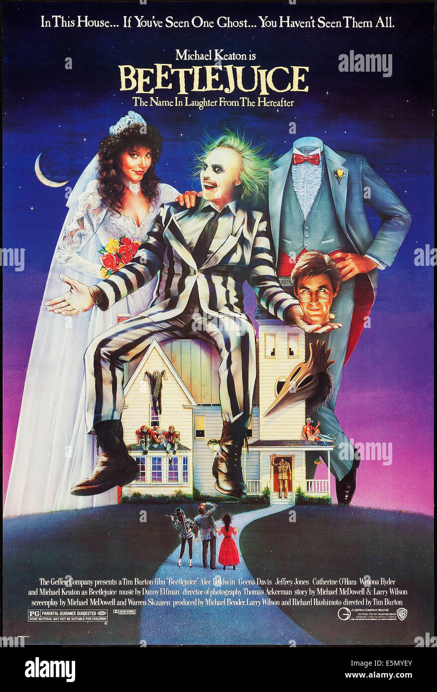 BEETLEJUICE, Geena Davis, Michael Keaton, Alec Baldwin, 1988 Banque D'Images