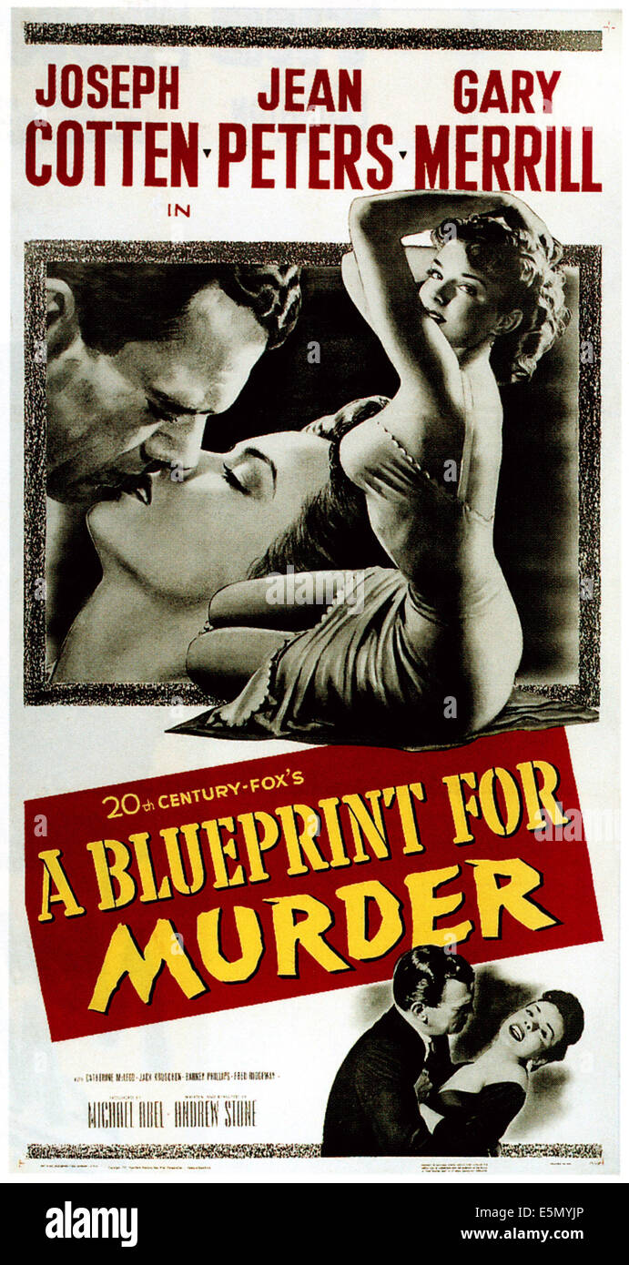 Un plan directeur pour meurtre, Joseph Cotten, Jean Peters, 1953, TM et copyright ©20th Century Fox Film Corp. Banque D'Images