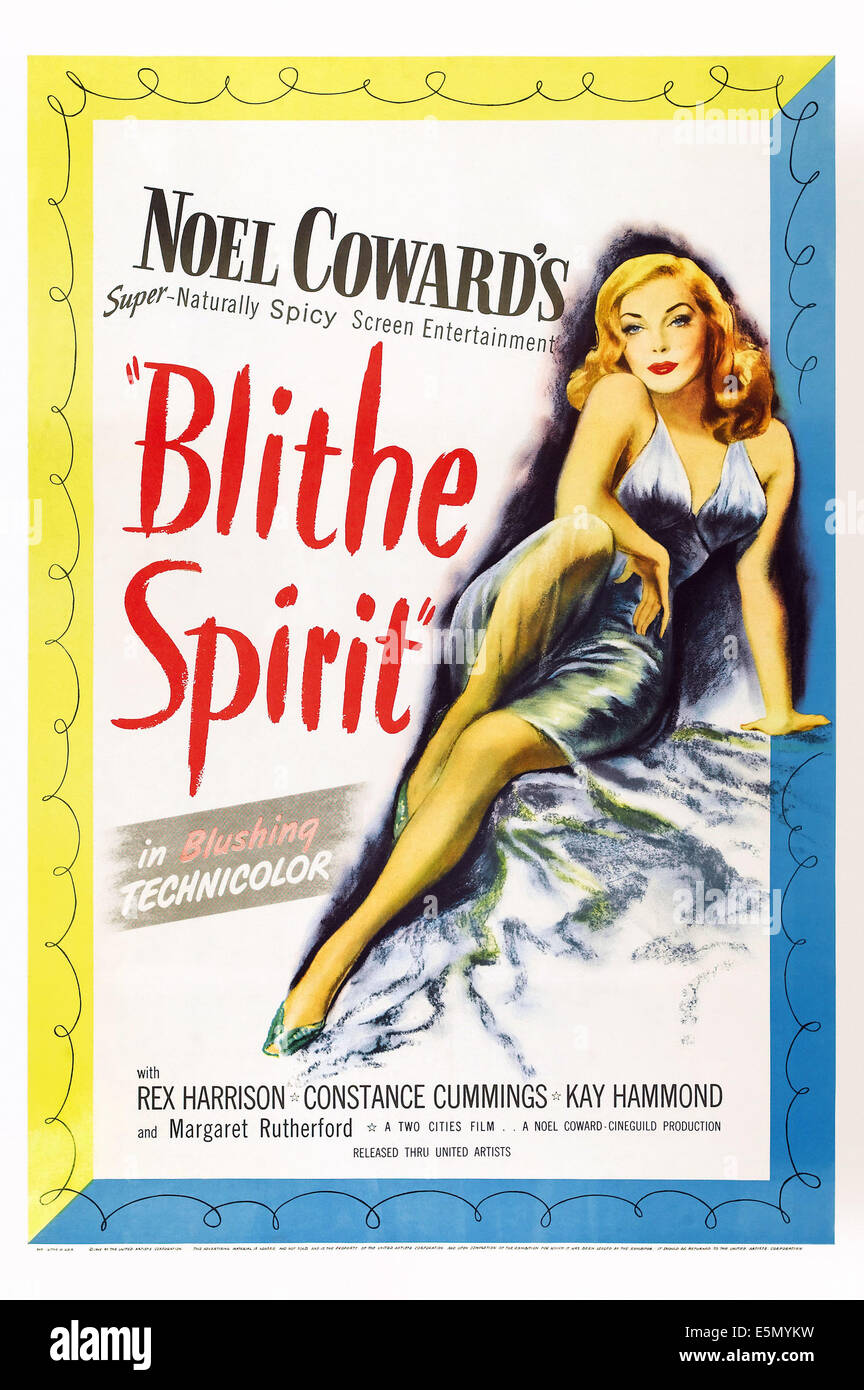 BLITHE SPIRIT, l'art de l'affiche, 1945 Banque D'Images