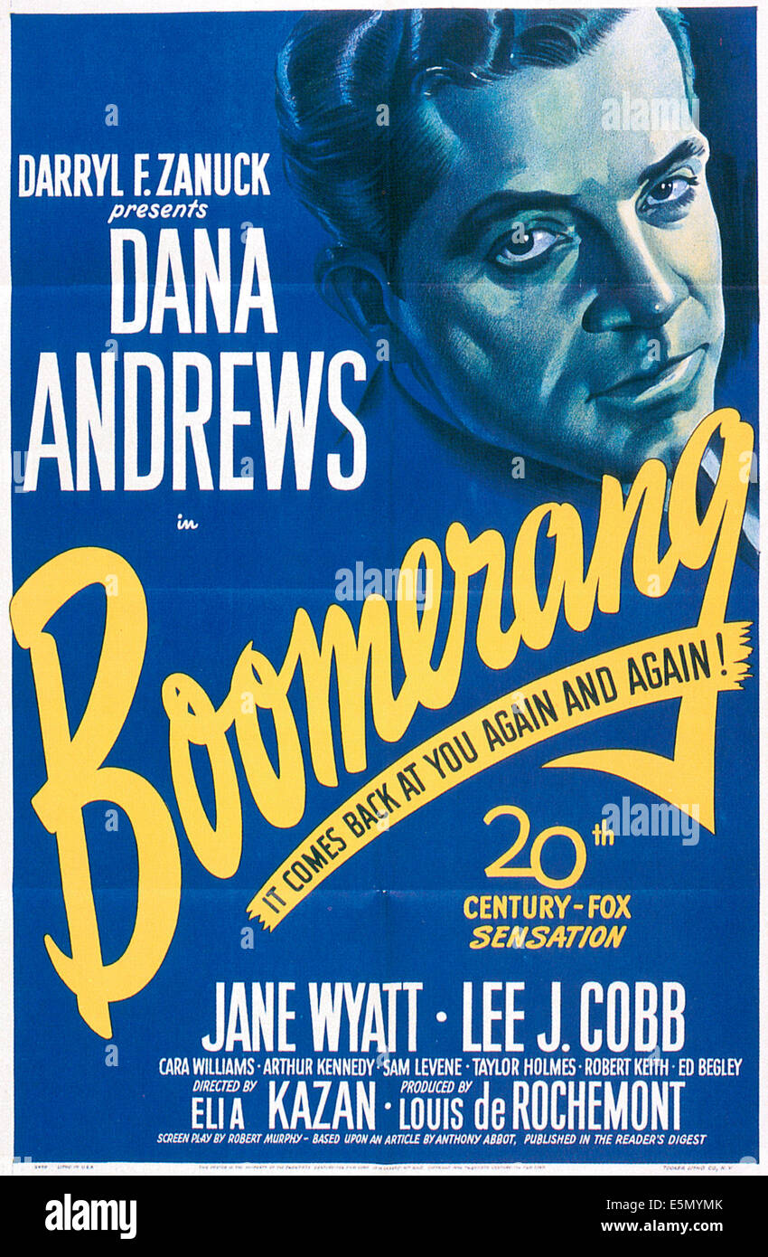BOOMERANG !, Dana Andrews, 1947. TM et © Copyright 20th Century Fox Film Corp. Tous droits réservés. Avec la permission d'Everett Banque D'Images
