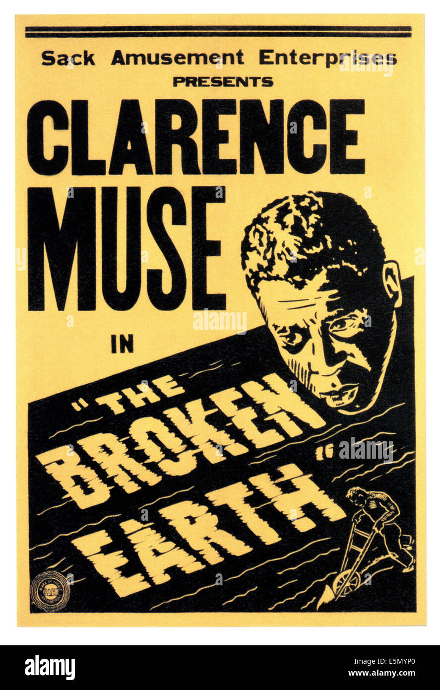 Les BROKEN EARTH, Clarence Muse, 1936. Banque D'Images