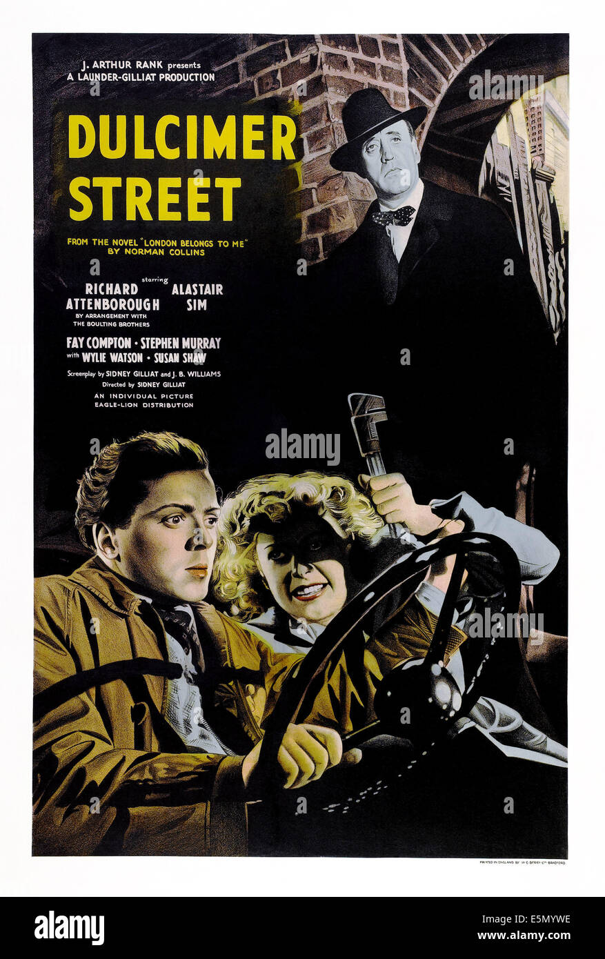STREET, DULCIMER (aka LONDRES APPARTIENT À MOI), en poster, en bas de gauche à droite : Richard Attenborough, Fay Compton, Alastair Sim Banque D'Images