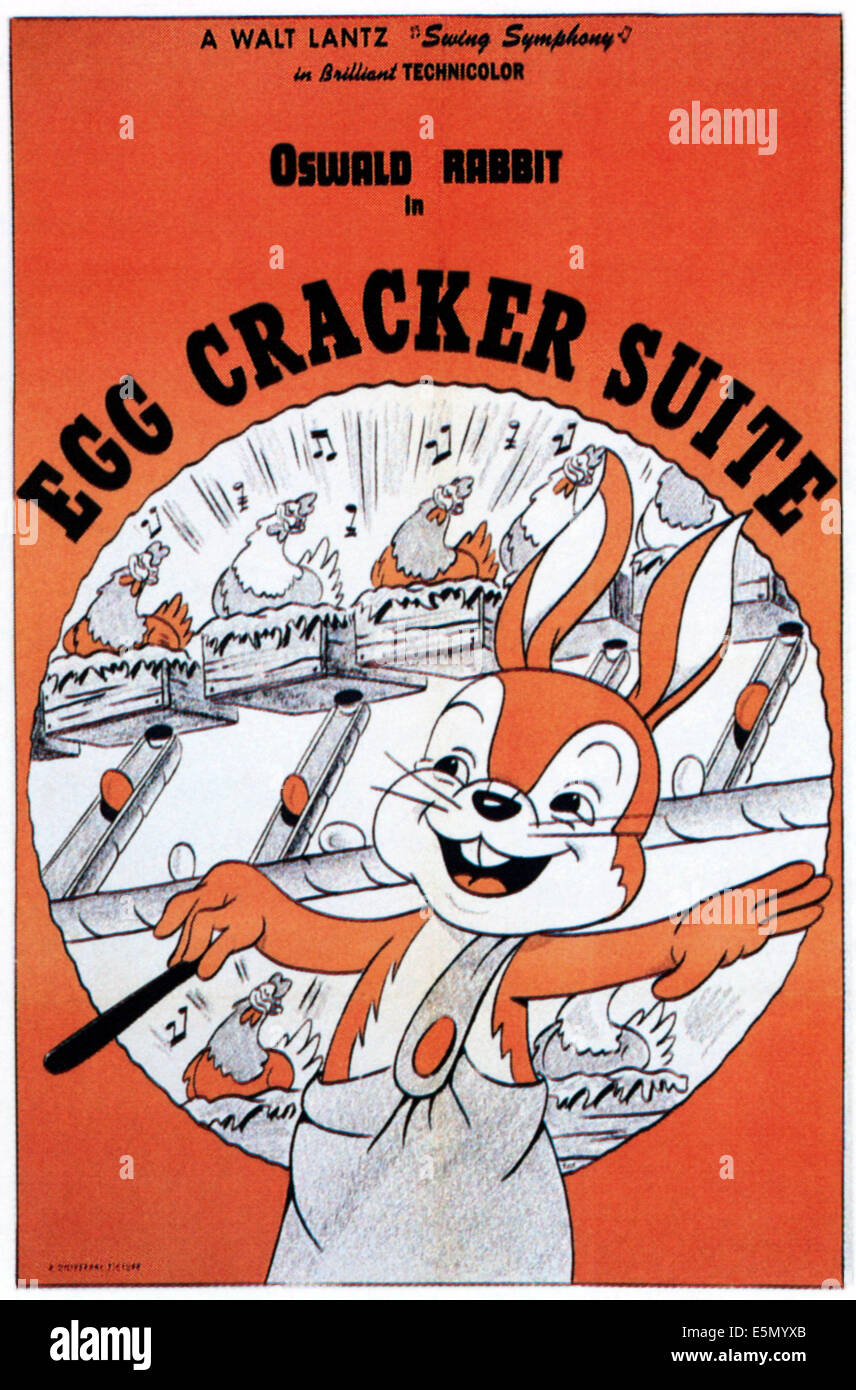 EGG CRACKER, Oswald le lapin chanceux sur l'affiche, 1943. Banque D'Images