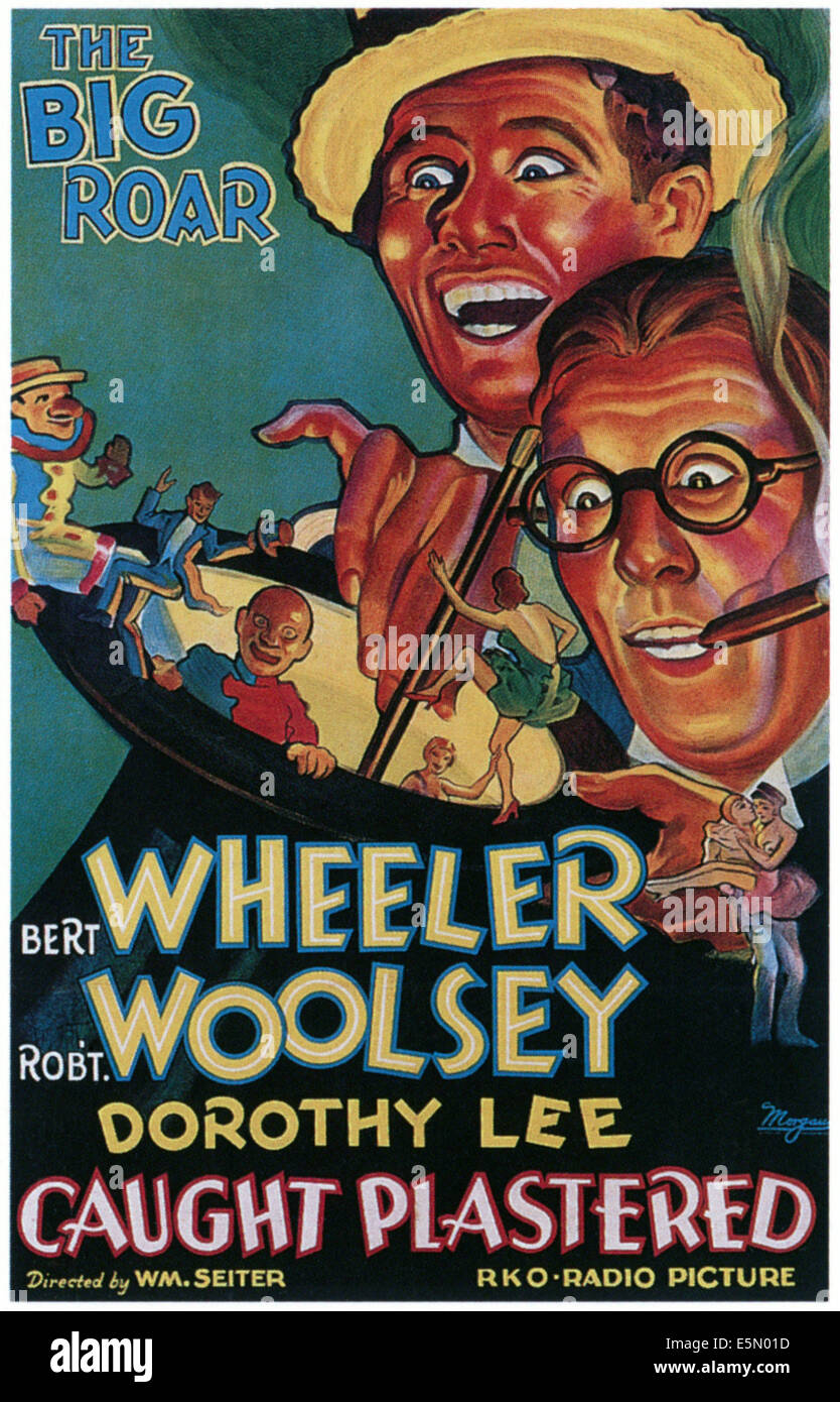 Pris enduite, à partir du haut : Bert Wheeler, Robert Woolsey, 1931. Banque D'Images