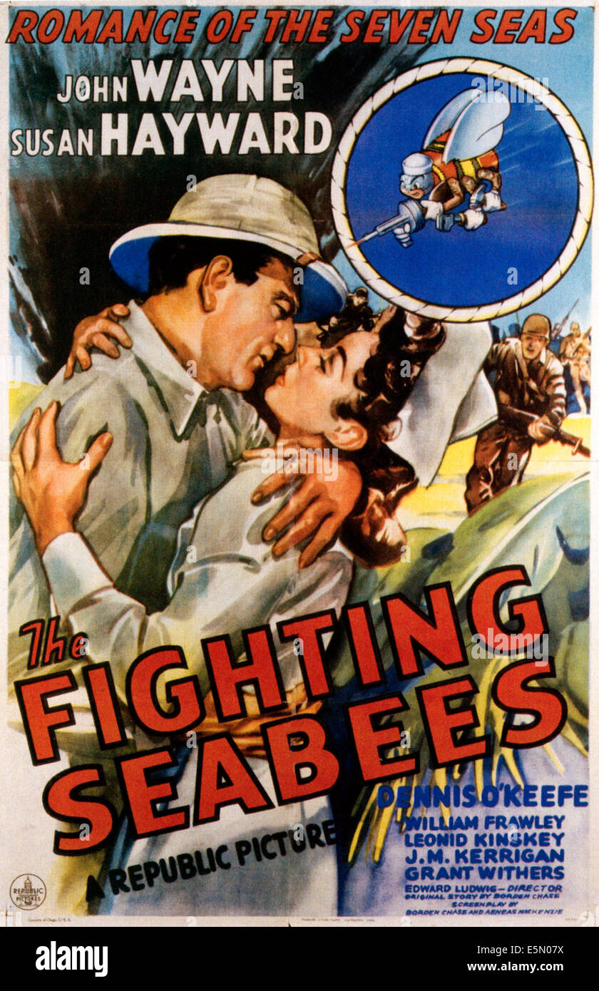 Les combats SEABEES, John Wayne, Susan Hayward, 1944 Banque D'Images