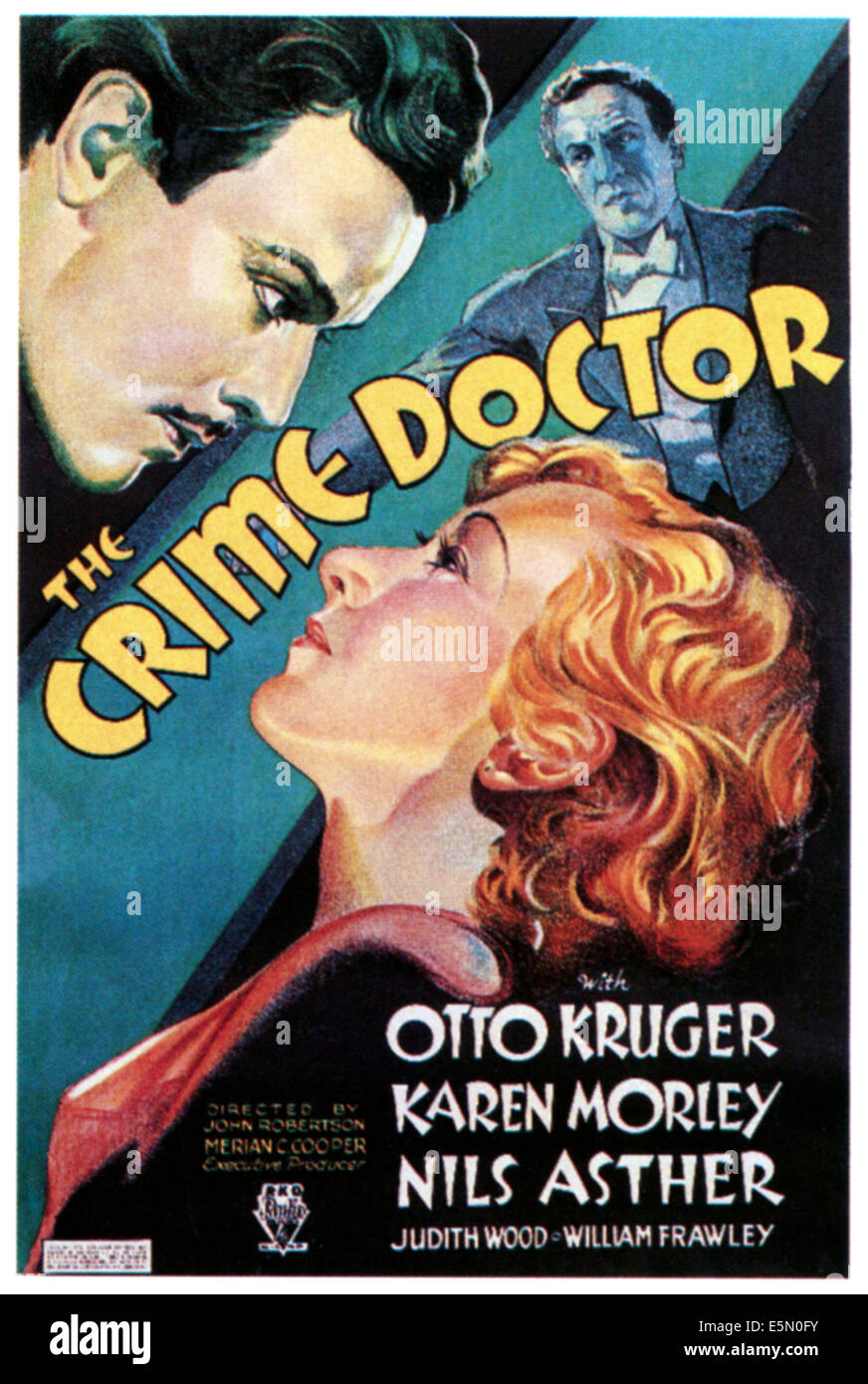 Le médecin de la criminalité, de gauche : Nils Asther, Karen Morley, arrière : Otto Kruger, 1934. Banque D'Images