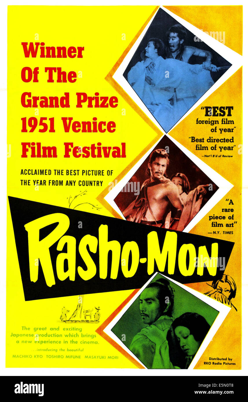 Toshiro Mifune, RASHOMON, Machiko Kyo, 1950 Banque D'Images