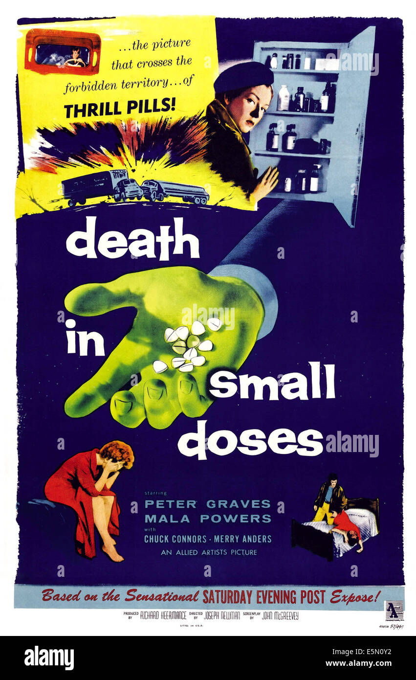 La mort à petites doses, de nous poster art, 1957 Banque D'Images