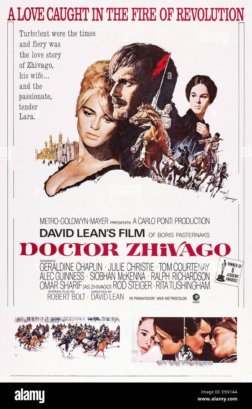 Docteur Jivago, Julie Christie, Omar Sharif, Geraldine Chaplin, 1965 Banque D'Images