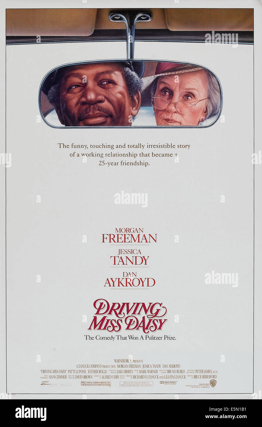 DRIVING MISS DAISY, de nous poster art, de gauche : Morgan Freeman, Jessica Tandy, 1989. ©Warner Brothers/avec la permission d'Everett Collection Banque D'Images