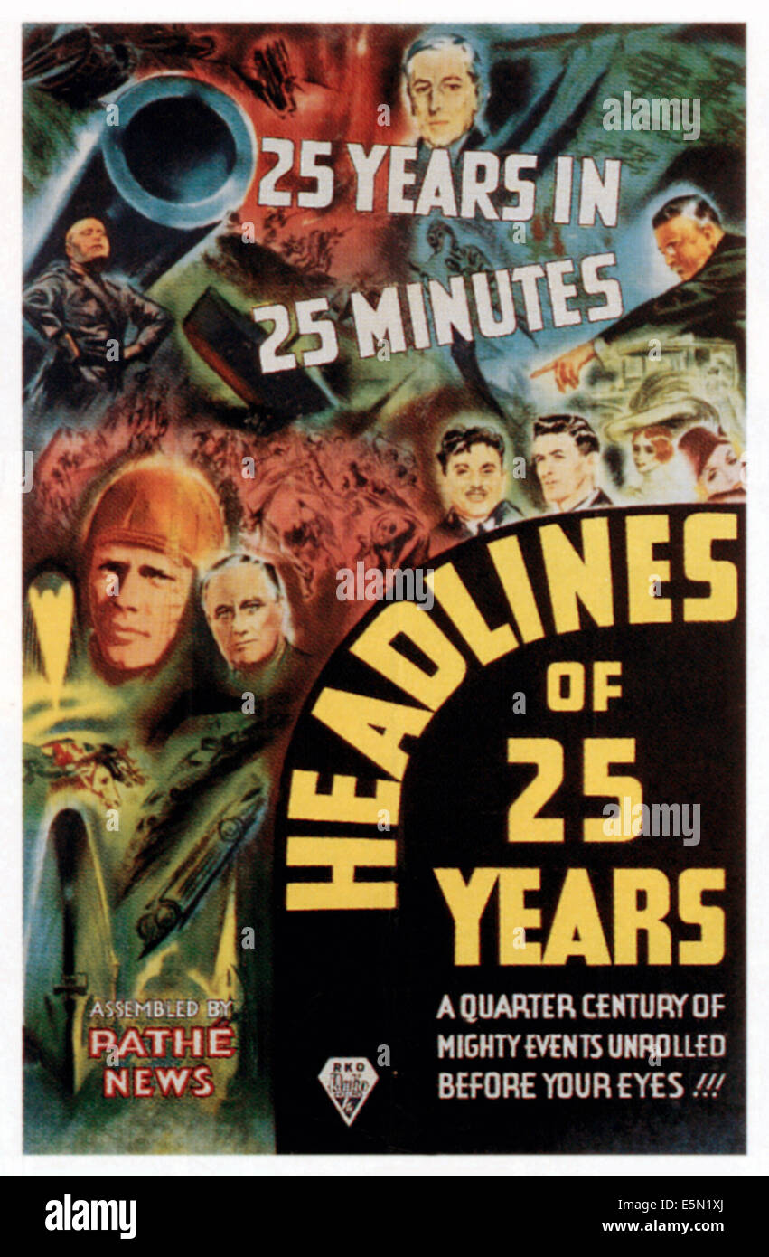 Tous les titres de 25 ans, 1936. Banque D'Images