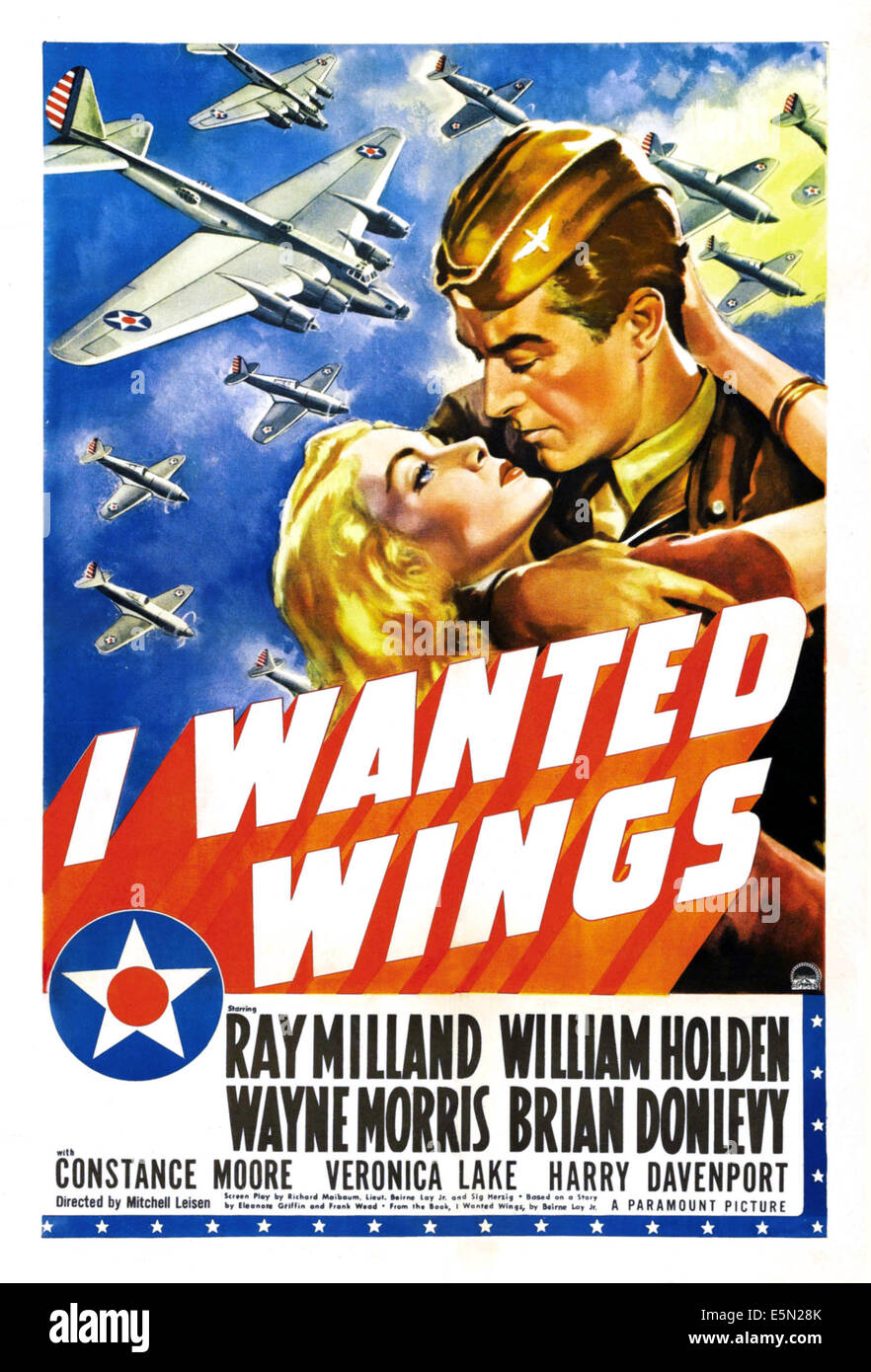 Je voulais des ailes, à partir de la gauche : Veronica Lake, Ray Milland, 1941. Banque D'Images