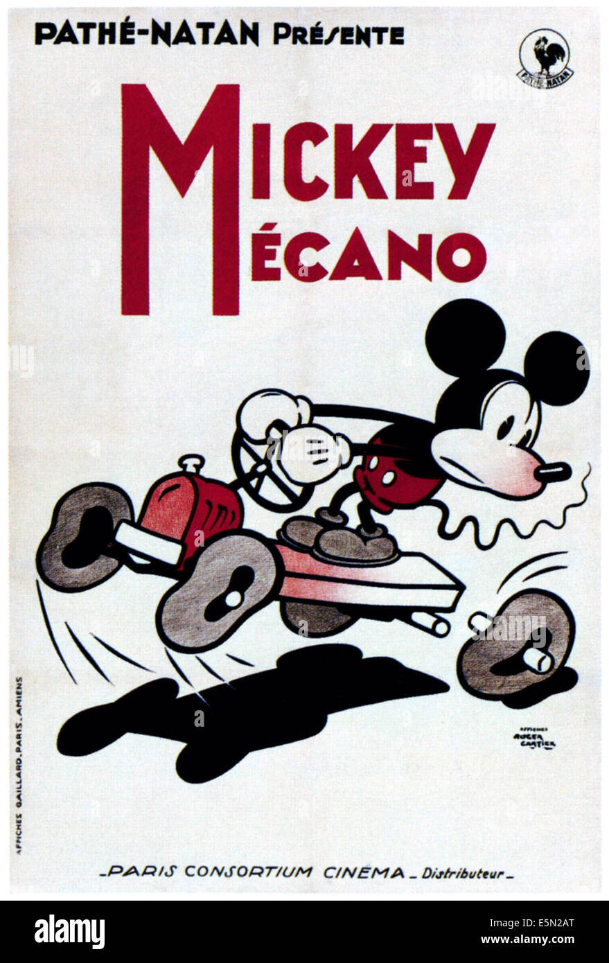 MECANO MICKEY, Mickey Mouse sur l'affiche française, 1930. Banque D'Images